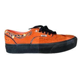 Orange Suede Leather Platform Creeper Vans Size 8.5 10
